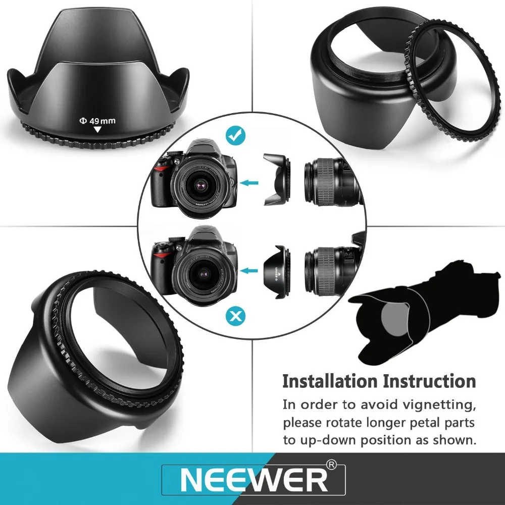 Профессиональный фильтр для объектива Neewer 49 мм UV CPL FLD + ND нейтральной плотности