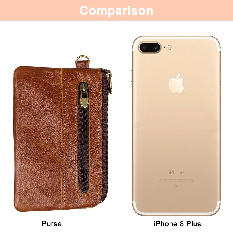 Мужской кошелек из натуральной кожи портмоне с карманом для карт тонкий подарок