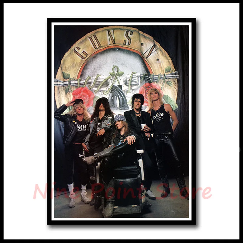 Рок-группа guns N' Roses белая бумага с покрытием плакат рокеры декоративная живопись плакаты настенные стикеры бескаркасные