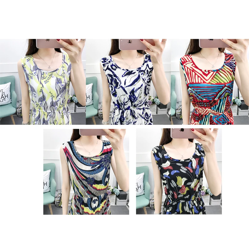 Платья женские длинные макси платья 2019 Летние цветочные печати Boho пляжное платье