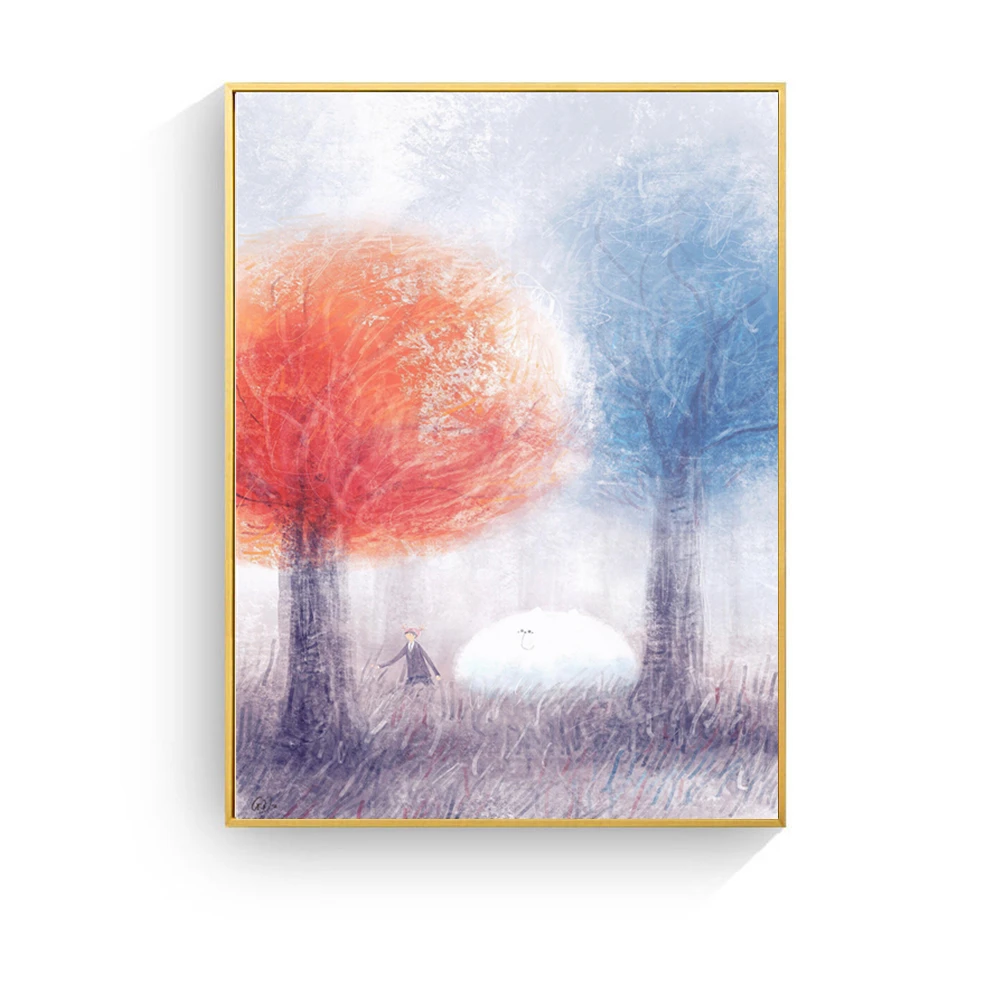 Surreal Dream Crayon Рисование постеры и художественная печать на холсте декоративные