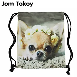 Женский рюкзак на шнурке, с 3D-принтом