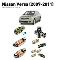 led interior lights for nissan versa 2007 2011 6pc led lights for cars lighting kit automotive bulbs canbus