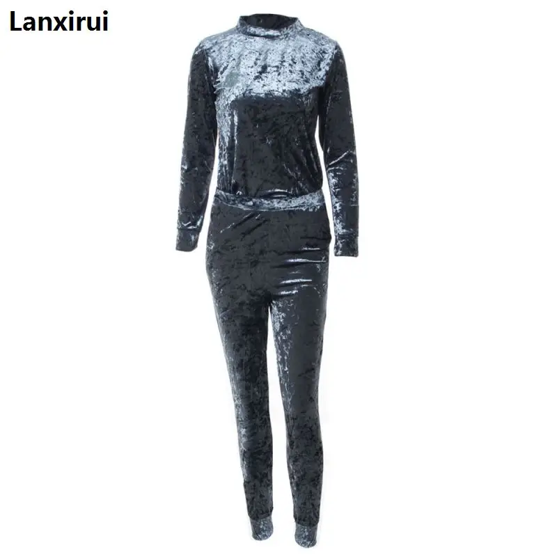 Бархатные спортивные костюмы женский спортивный костюм повседневные топы с