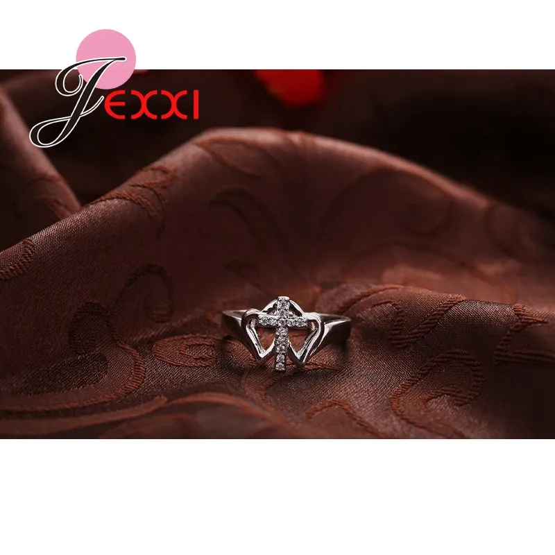 Женское ажурное кольцо из стерлингового серебра 925 пробы кросс-аксессуары с