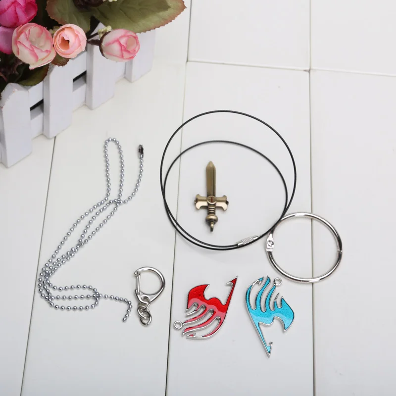 Cos комплект Fairy Tail Lucy 24 шт./компл. брелок весы Бесплатная розовый татуировки