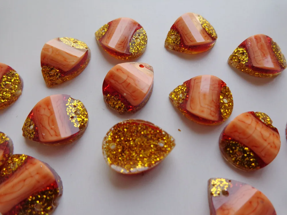 100 шт. новые модные стильные пришивные стразы в форме капли 10*14 мм плосветильник