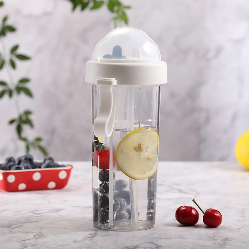 Креативная удобная чашка с двойной соломинкой большая емкость мужская и женская