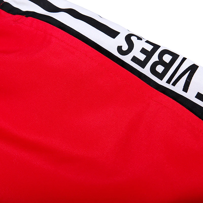 GLO STORY Мужская мода 2019 сторона с полосатым и буквенным принтом пляжные обшитые