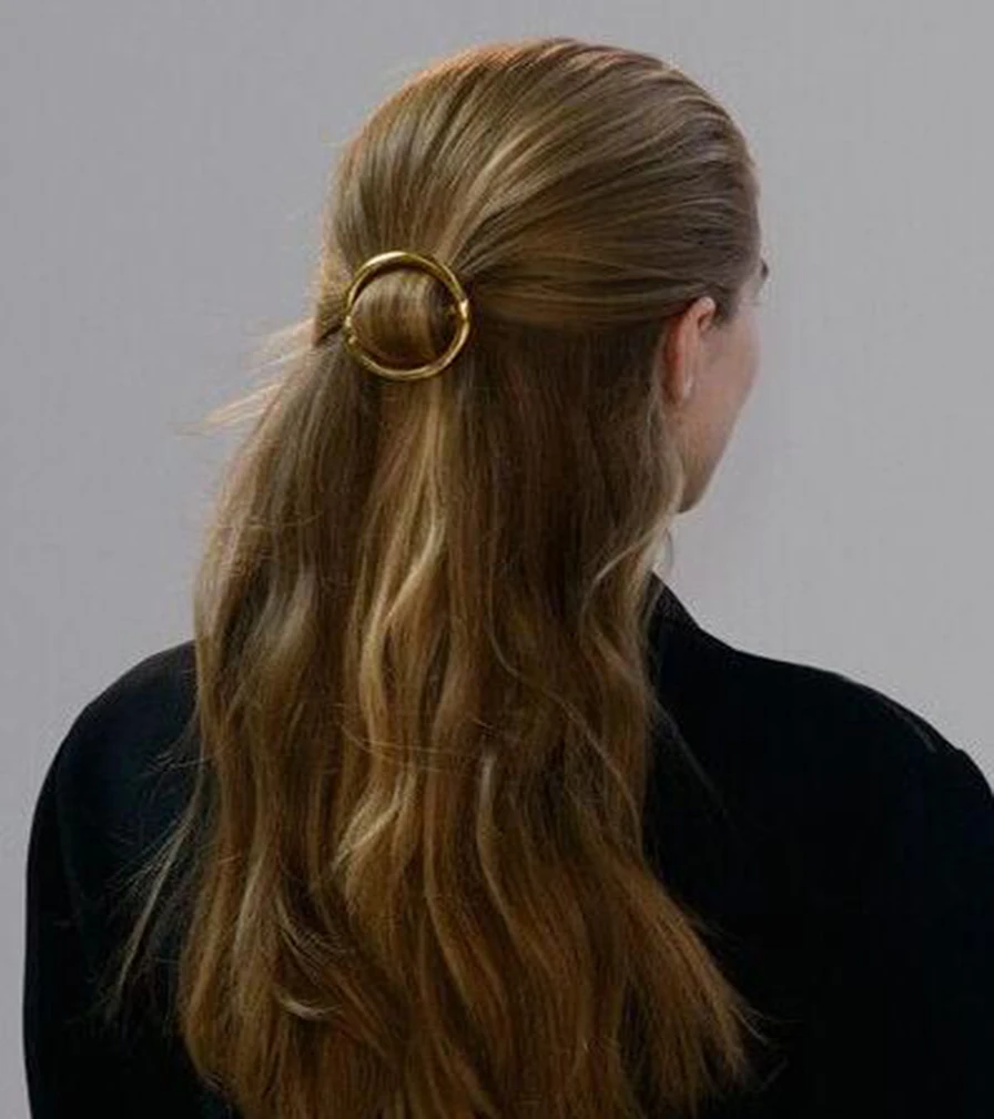 

Trendy Jewelry Hair Artique Metal Gold Silver Plated Round Hairclips Hair Pins Barrettes Haarspange For Women Casual Party