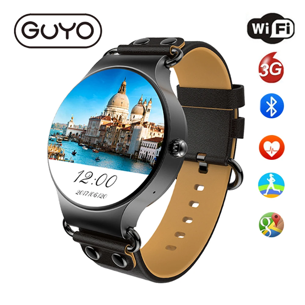 2018 Смарт часы gps Android 5 1 8 ГБ/512 Мб Wifi Bluetooth телефонный звонок для IOS мужские и