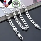 Ожерелье-цепочка унисекс из серебра 925 пробы, 6 мм