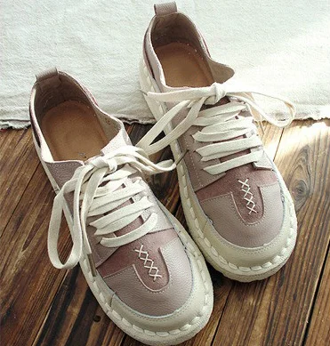 Careaymade-Japanese Literary Comfort Women's Shoes,New Korean Version Mori Handmade Genuine Leather Retro Women's Shoes