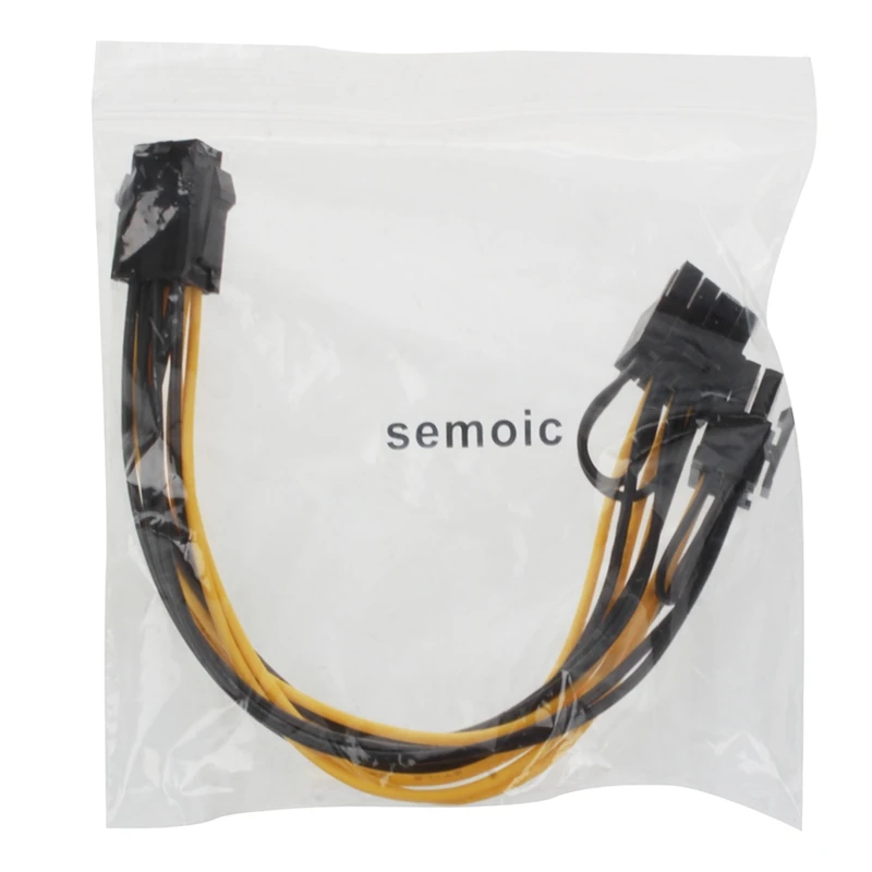 Semoic модуль 6Pin к двойному PCI-E PCIe 8Pin + (6 2Pin) ленточный кабель питания 20 см для Thermaltake Tt - Фото №1