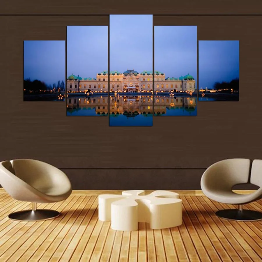 Картина на холсте современный постер 5 панелей здание вены Императорский дворец