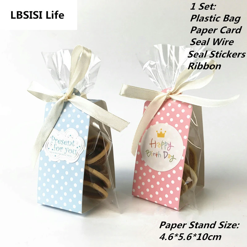 LBSISI Life 100 наборов пластиковые упаковочные пакеты для печенья конфет хлеба