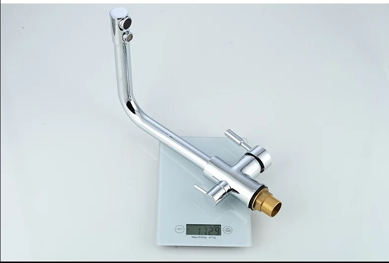 Роскошный Твердый латунный три потока кухонный кран для очистки воды смеситель и