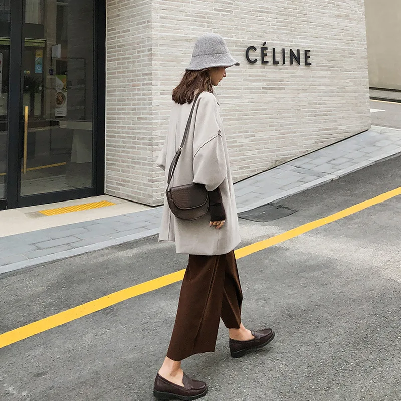 Модное длинное шерстяное женское пальто женский зимний плащ большого размера