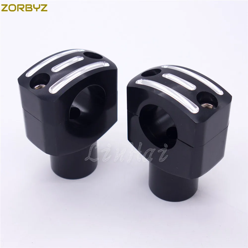 ZORBYZ мотоцикл 1 'ཕ мм черная заготовка Руль Бар Riser зажим для Harley custom Springer