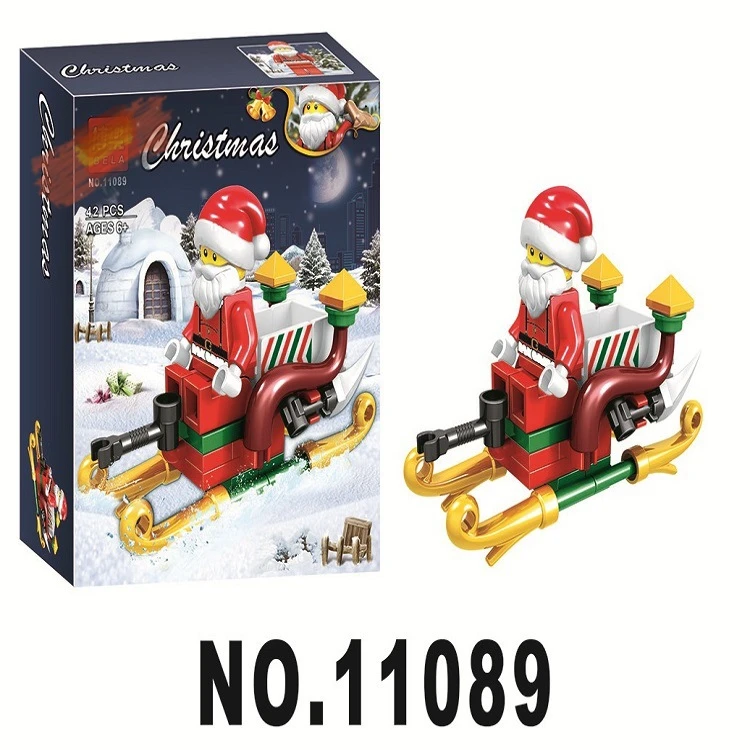 6 шт./компл. Рождественский фестиваль Санта-Клаус дерево Лось строительные блоки