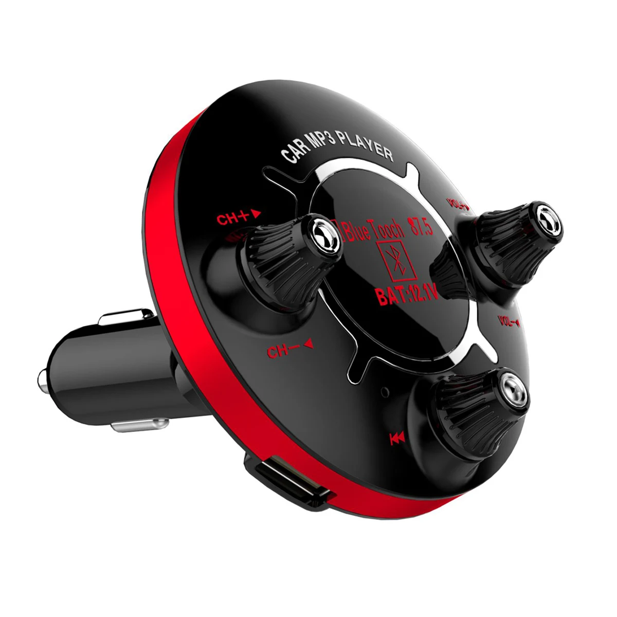 BT13 круглый уникальный дизайн автомобиля беспроводной Bluetooth U диск/Aux MP3 плеер двойной USB быстрая зарядка автомобильное зарядное устройство FM радио передатчик Комплект