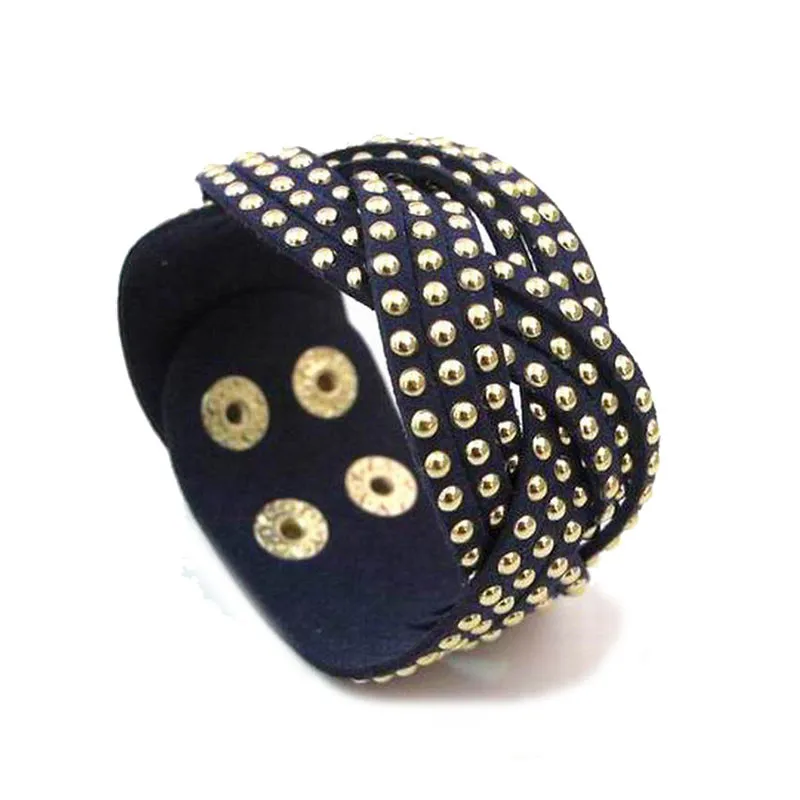 2018 в стиле панк Многослойные браслеты браслет сплава металлические круглые