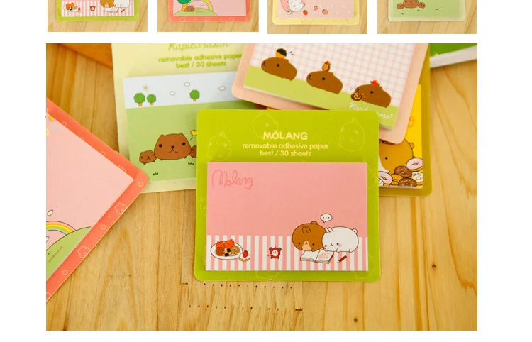 

Cute Cartoon Kawaii Animal Paper Memo pad Note Sticky Pad for Kids Creative Gift sticky notes Stationery Free shipping