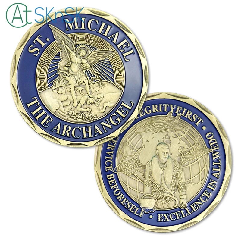 1/3/5/10 шт St Michael наградная монета Архангел ВВС США безопасности полиции Sovenir монета ВВС США монета коллекционные монеты подарки