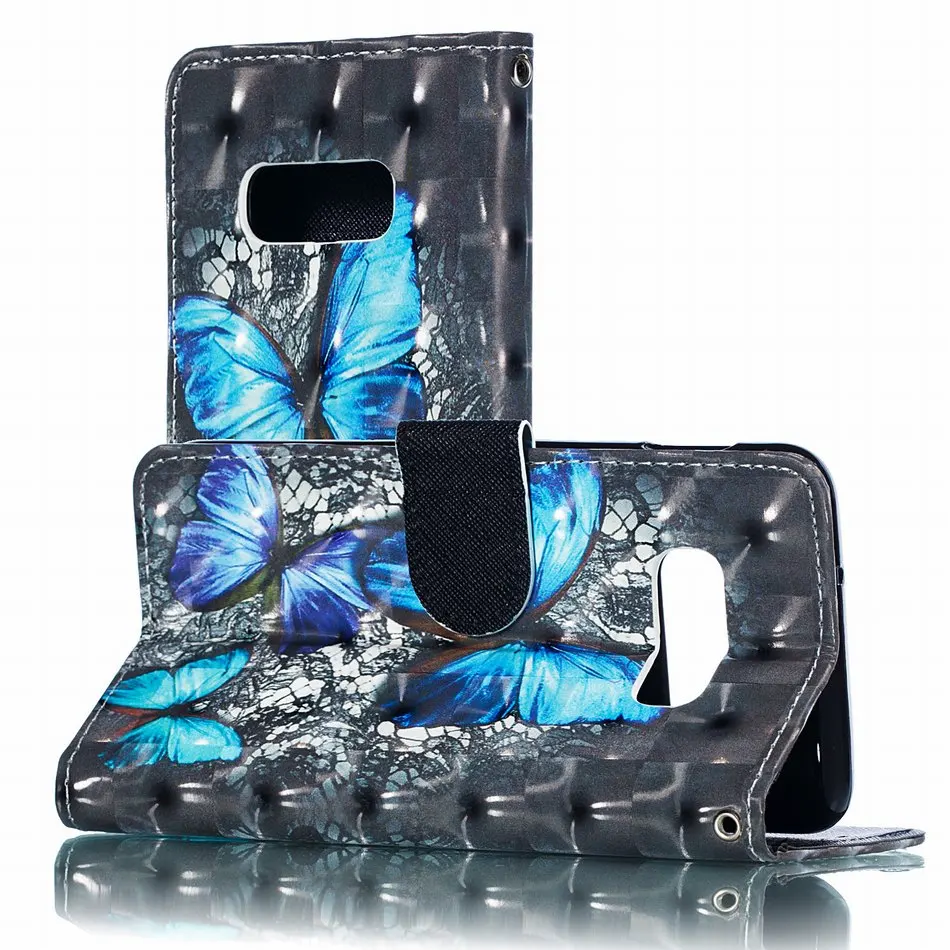 Капа отделение для карт, в которое можно Чехлы samsung A5 A6 A6S A8 A9 звезда S10E S10 S9 J6 плюс J4 Core J2 Pro J260 Note9 бабочки D02Z