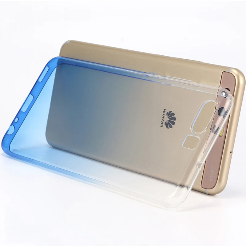 Cute Phone Case for Huawei P9 Plus 5.5 inch Ultrathin Soft 3D Silicone TPU Gradient Transparent Protection Back Cover Funda |