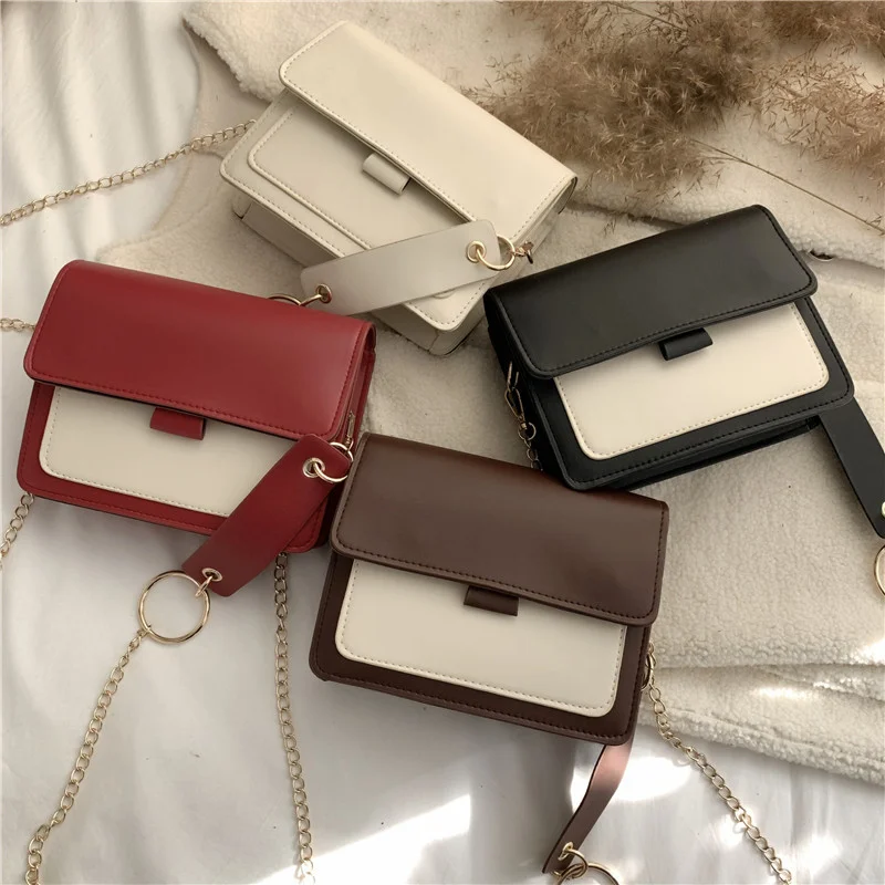 Маленькие Лоскутные сумки через плечо женские 2019 Весенние новые маленькие