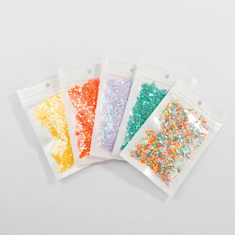 10g 3 мм ногтей Блестки для Craft Mix Dot площадь бабочка формы блесток личный портной ногтей Блеск DIY слизь lentejuelas наполнитель
