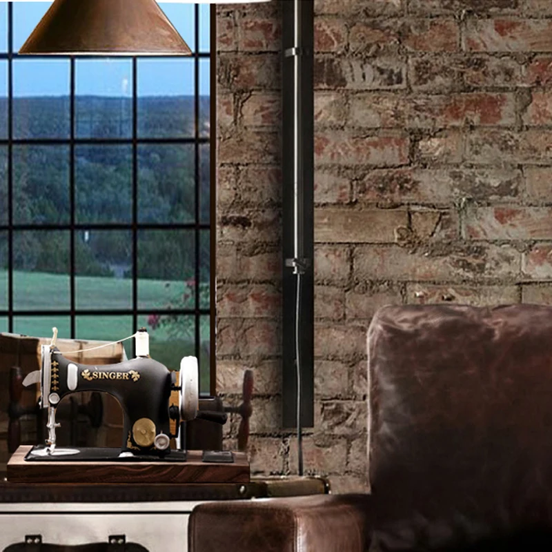 Винтажная старомодная швейная машина модель реквизит ретро железное ремесло для