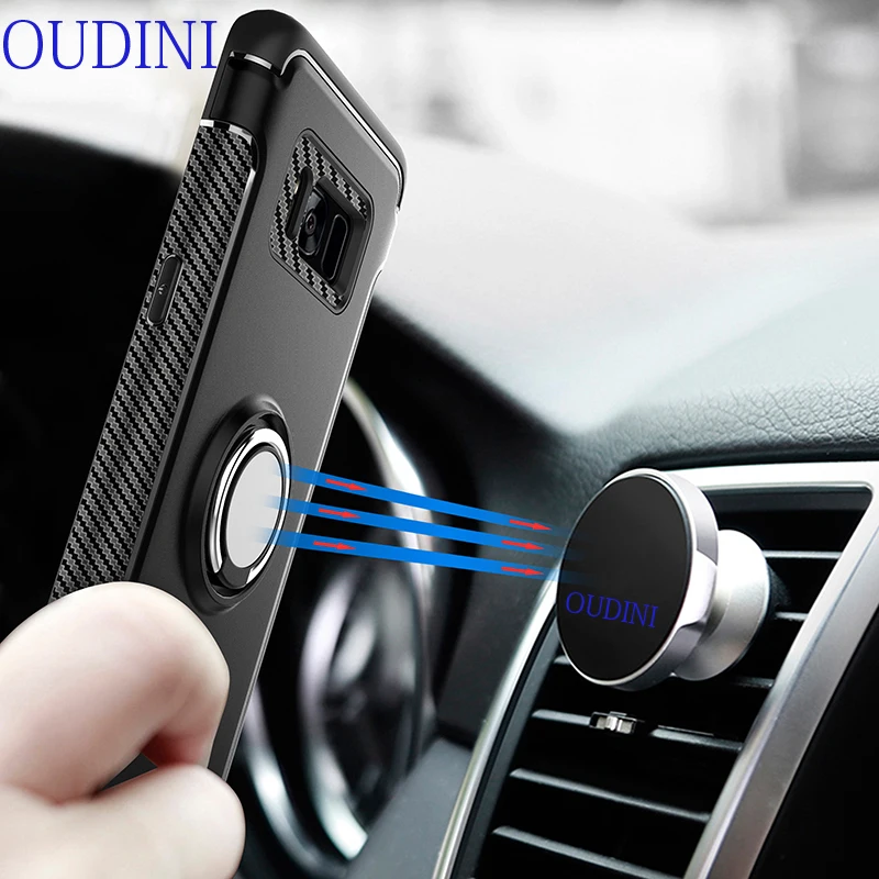 Чехол OUDINI для Samsung Galaxy s8 plus чехол с металлическим кольцом держателем