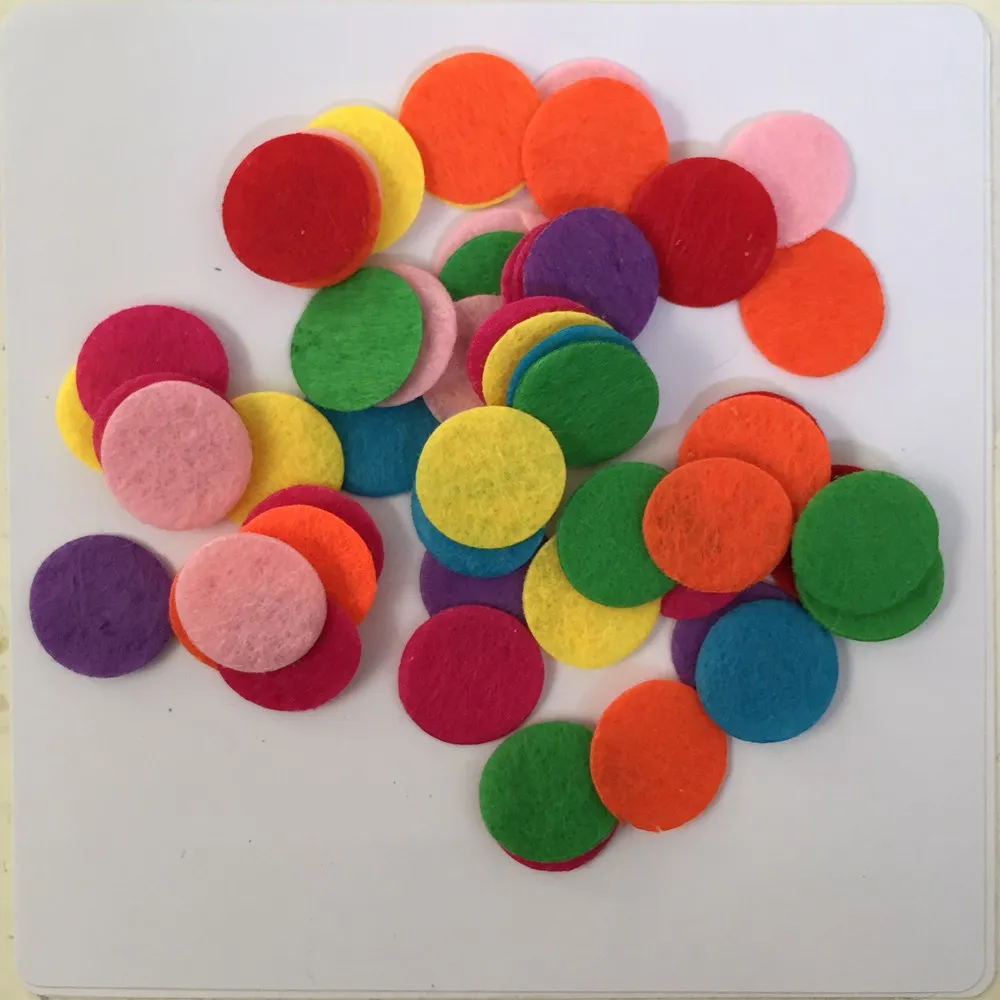 

HOT Diy appliques 750pcs Random mixed 15mm round gasket circular flannelette gasket cute craft accessory A15E*5