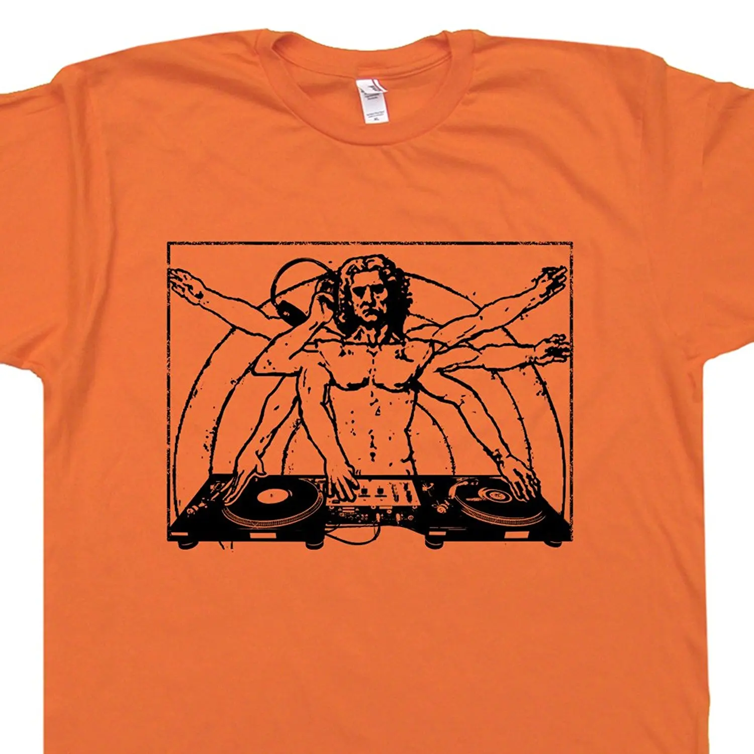 Футболка с коротким рукавом футболки ди Джея да винтажные хип хоп наушники