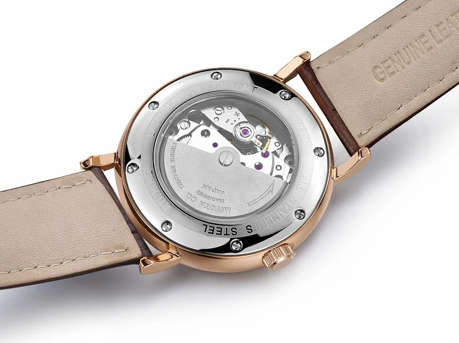 Reloj Hombre мужские автоматические Роскошные сапфировые классические часы Механические Мужские Простые RUIMAS мужские деловые наручные часы
