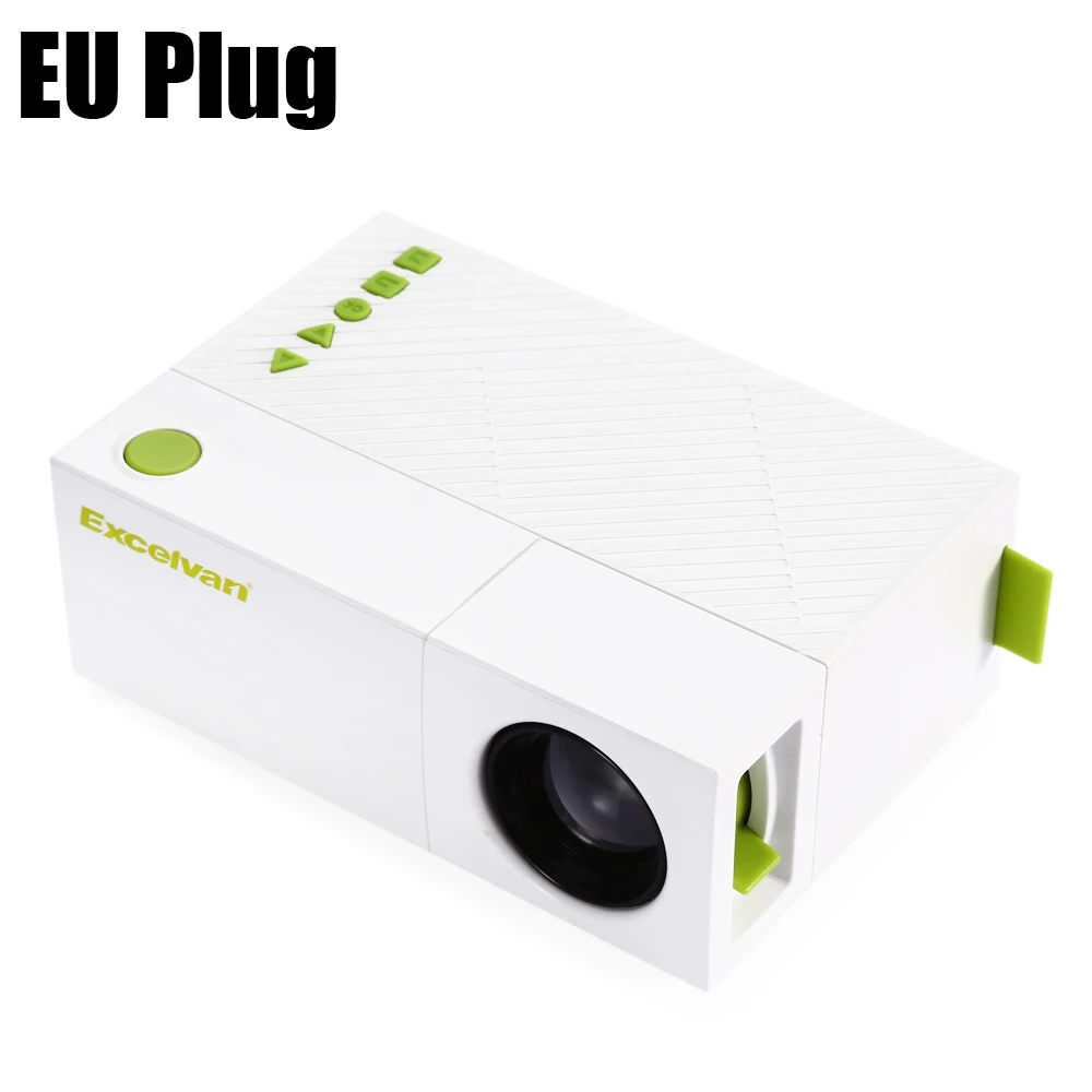 EU PLUG Excelvan YG310 обновленный YG300 светодиодный портативный проектор 800LM 3,5 мм 320x240 HDMI USB мини-проектор домашний медиаплеер Поддержка 1080p - Цвет: EU PLUG