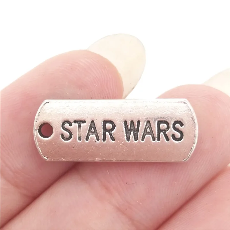 Оптом 30 цинковый сплав гравировка сообщений Звездные войны прямоугольные