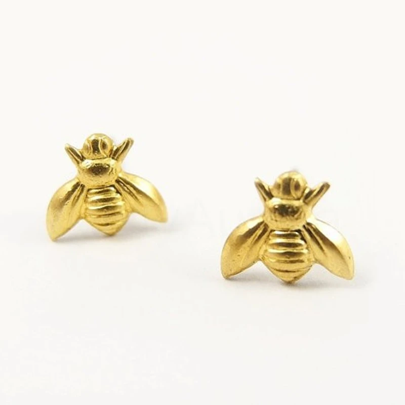 Женские серьги гвоздики в виде пчелы|earings fashion jewelry|earrings jewelryhoney bee earrings |