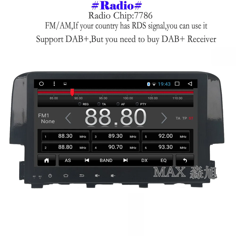 MAX 2G RAM 32G ROM Android 8.1.0 Автомобильный DVD плеер для Honda Civic 2015 2016 2017 автомобильное радио