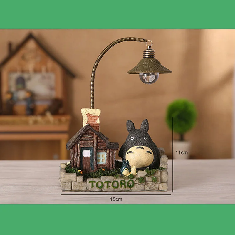Креативные полимерные ночные светильник ильники Totoro прикроватная лампа для