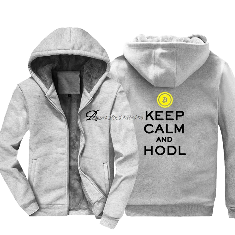 Биткойн Keep Calm And Hodl криптовалюты крутые толстовки для мужчин сохраняют тепло