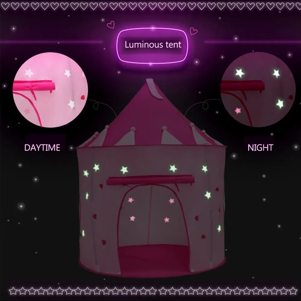 Светящаяся Портативная Складная Игровая палатка для детей игровой домик улицы и