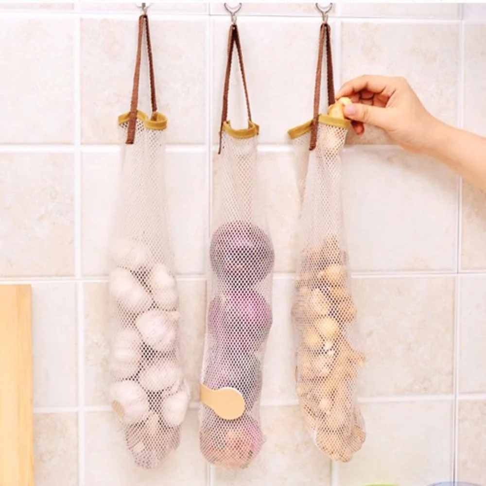 1 шт. овощная сумка для хранения с завязкой настенная фруктов имбиря чеснока лука