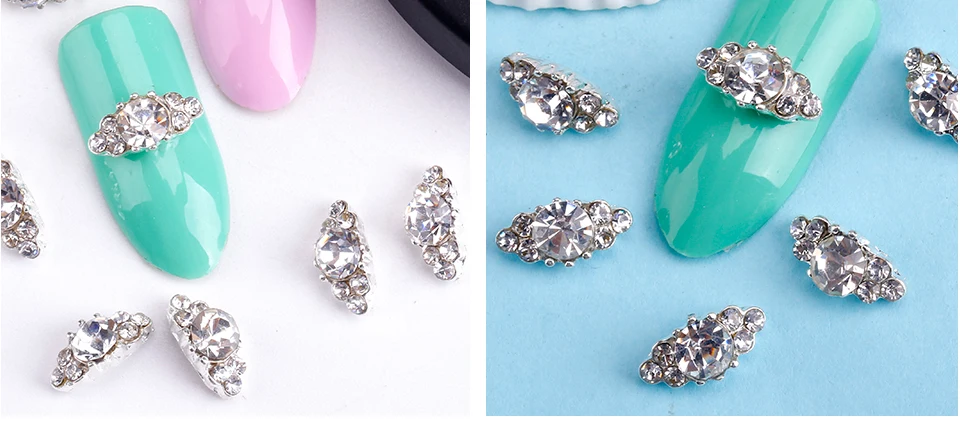 Стразы для ногтей стразы на ногти 10 шт./лот Bijoux Ongles 3D дизайн ногтей горный хрусталь украшения H DIY аксессуары для ногтей сплава ногти маникюр ювелирные изделия TN1125