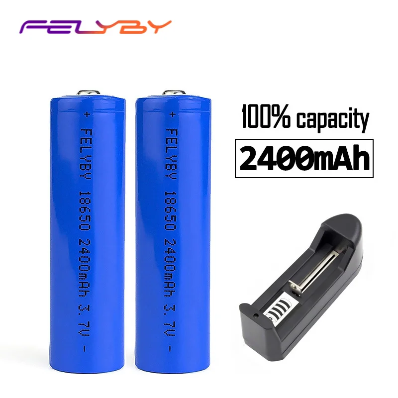 FELYBY бренд 18650 литий-ионная батарея 2400 мАч 3 7 в литиевая аккумуляторная для