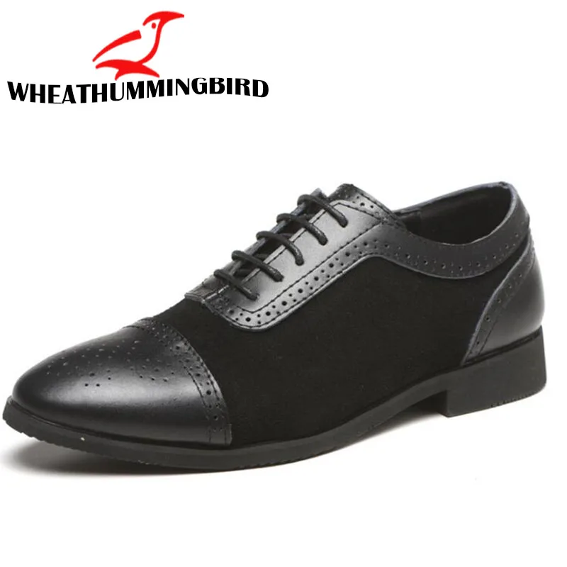 Новое поступление деловые мужские туфли витажный дизайн кожаные оксфорды броги