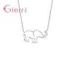 Креативное ювелирное изделие, подвеска в виде слона, серебро 925 пробы, золотое ожерелье, полая цепочка для ключицы из мультфильма, подарок для женщин