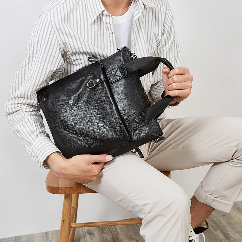 Мужская сумка на плечо из натуральной воловьей кожи деловая сумка-мессенджер